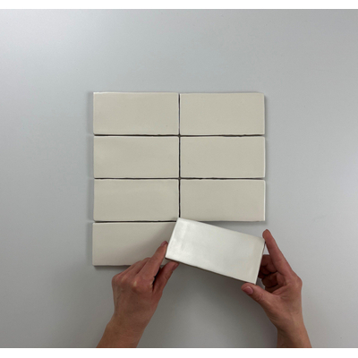 Cifre Ceramica Atlas carreau mural - 7,5x15cm - 8,5mm - Rectangulaire - Ivoire mat