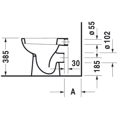 Duravit D-code Closet staand - 480mm - diepspoel horizontale afv - wit