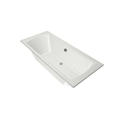 Xenz Robijn Baignoire duo - 180x80x48 - bonde centrale - acrylique - blanc mat