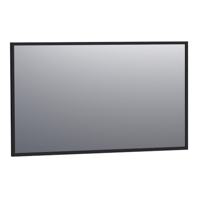 BRAUER Onyx spiegel - 120x70cm - rechthoekig - zwart geborsteld frame