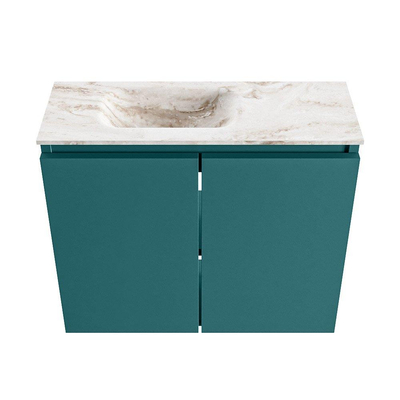 MONDIAZ TURE-DLUX 60cm toiletmeubel Smag. EDEN wastafel Frappe positie links. Met 1 kraangat.