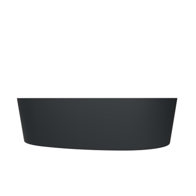 Arcqua Rocker vasque - 50x37x13cm - à poser - droite - organique - marbre coulé anthracite mat