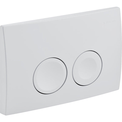 QeramiQ Dely Swirl Toiletset - 36.5x53cm - Geberit UP100 inbouwreservoir - slim zitting - witte bedieningsplaat - ronde knoppen - wit mat