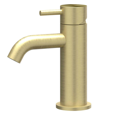 Ivy Concord wastafelkraan - opbouw - laag - 1-gats - voorsprong 12.8cm - PVD - geborsteld goud