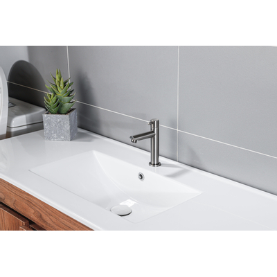 Fortifura Calvi Fonteinkraan - 15.4cm - opbouw - 1gats - PVD - geborsteld gunmetal (antraciet)