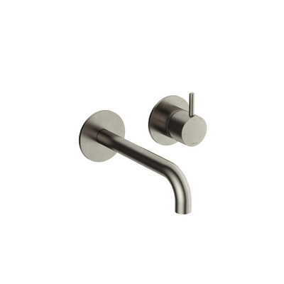 Hotbath Cobber Partie apparente - pour robinet de lavabo - bec 18 cm - Nickel brossé