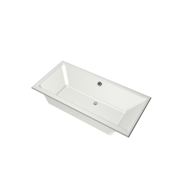 Xenz Kristal Baignoire - 160x75x48 - bonde centrale - acrylique - blanc mat
