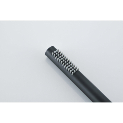 FortiFura Calvi Ensemble de douche avec barre curseur - douchette stylo - flexible en métal - Noir mat