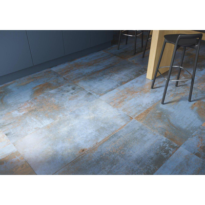 Terravito Copuro wand- en vloertegel - 60x120cm - 9mm - Rechthoek - gerectificeerd - Blauw mat