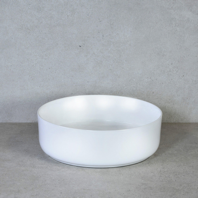 QeramiQ Note Vasque à poser 37x12cm céramique Blanc mat