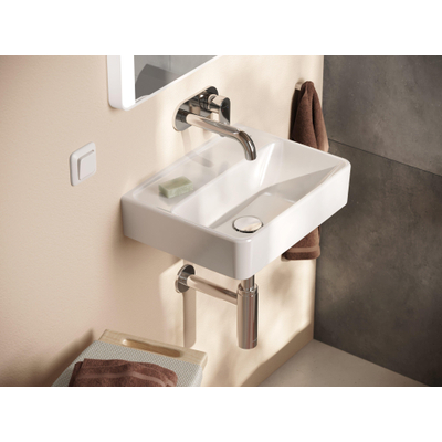 Hansgrohe Xanuia Q Wastafel/Fontein - 45x34cm - inbouw - zonder kraangaten - zonder overloop - glans wit