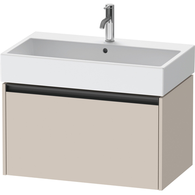 Duravit Ketho 2 meuble sous-lavabo avec 1 tiroir 78.4x46x44cm avec poignée anthracite taupe mat