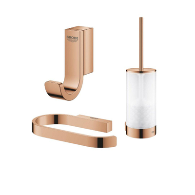 Grohe Selection Toiletaccessoires - closethouder - zonder klep - closetborstelset - handdoekhaak - warm sunset glans (koper)