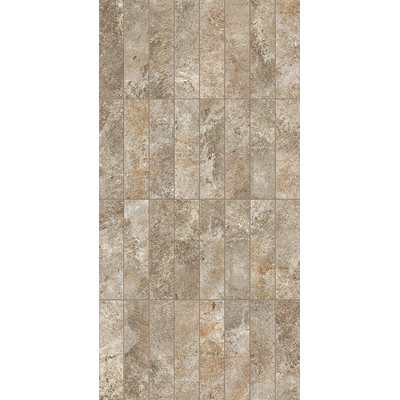 ÉCHANTILLON Terravito Elzino carreau mural et de sol - 6x24cm - aspect pierre naturelle - Slate mat (brun)