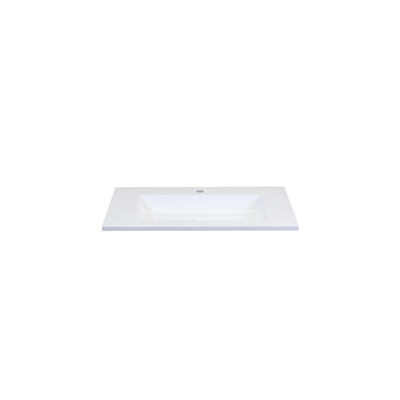 HR Badmeubelen Thin lavabo pierre de synthèse 80,5x2x45,5cm blanc mat 1trou de robinet