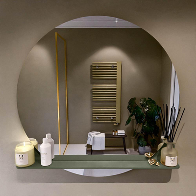 Mondiaz SPOT Miroir de salle de bain - rond 100cm - plan de couverture miroir - couleur Armée