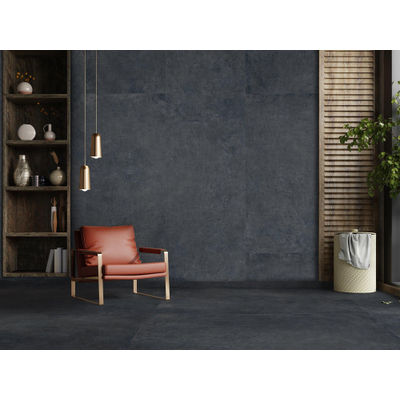 ÉCHANTILLON Terravito Comare Carrelage mural et de sol en céramique - 60x60cm - 9mm - Midnight