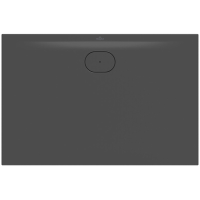Villeroy & Boch Ecora douchebak - 120x80x3.5cm - afvoer lange zijde - anthracite (antraciet)