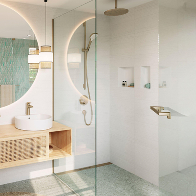 Hansgrohe Addstoris greep voor douchedeur brushed bronze