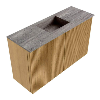 Mondiaz JOYA-DLUX 70cm toiletmeubel - kleur Oak - Wastafel FAYE positie Midden Zonder kraangat kleur Oza.