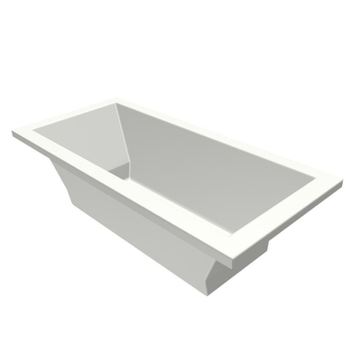 Xenz Society Duobad - 175x80x53 - afvoer Midden - acryl - wit mat