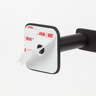 Tiger Colar Porte-rouleau de papier toilette - sans clapet - forme en L - autocollant - noir