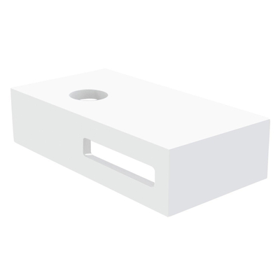 Best Design Malo Meuble lave-mains 40x21x10cm Solid Surface Blanc brillant