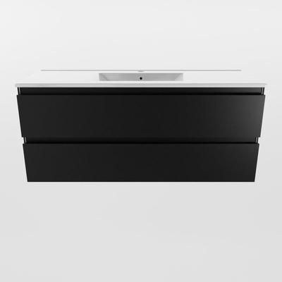 Mondiaz AIVY Ensemble de meuble - 120x45x50cm - 1 trou de robinet - 1 vasque Talc céramique - Centre - 2 tiroirs - avec miroir - MDF Urban