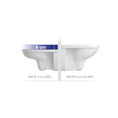 Villeroy & Boch O.novo Vita WC suspendu à fond creux sans bride 36x59.5cm blanc