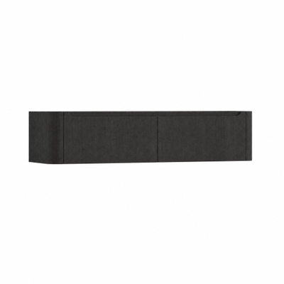 H&R Badmeubelen Juice Wastafelonderkast - 180x45x40cm - afgeronde hoeken - 2 lades - geïntegreerde greep - basalt