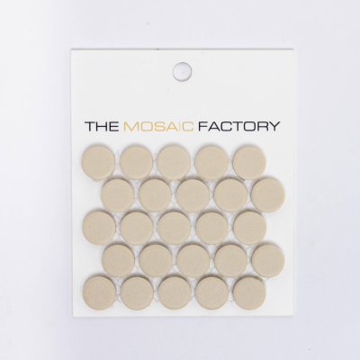 SAMPLE The Mosaic Factory London Carrelage mosaïque - 1.9x0.5x0.5cm - pour sol pour intérieur et extérieur Rond céramique - blanc