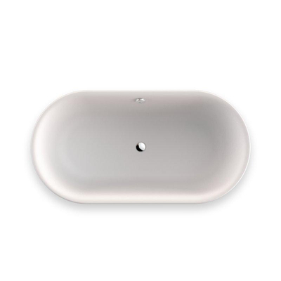 Plieger Kansas Baignoire autoportante - 155x80x60cm - avec arrivée d'eau - avec garniture de vidage et de trop-plein - avec pieds - acrylique - blanc mat