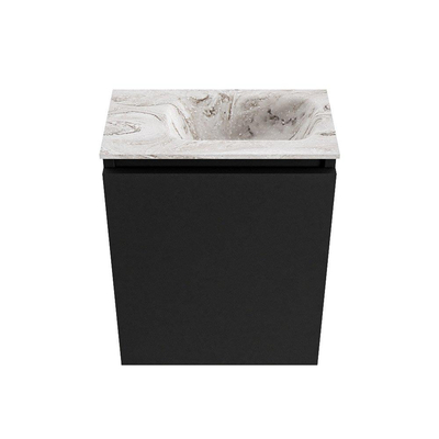 MONDIAZ TURE-DLUX 40cm toiletmeubel Urban. EDEN wastafel Glace positie rechts. Zonder kraangat.