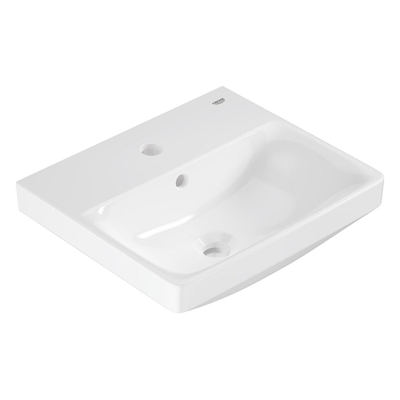Grohe Euro Ceramic Wastafel - vrijhangend - 45x 39cm - met kraangat - met overloop - exclusief wandbevestiging - alpine wit