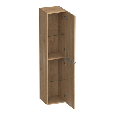 BRAUER Elevate armoire de salle de bains - 160x35x35cm - sans poignées rapportées - 2 portes - ouverture à gauche ou à droite - Forest Tan