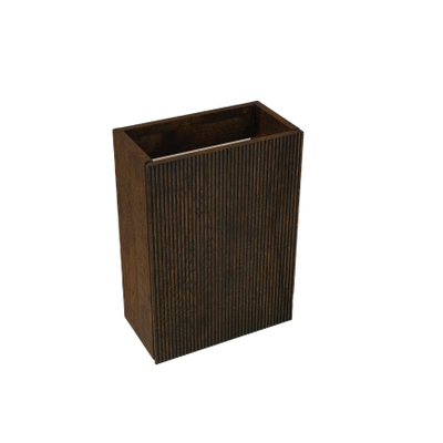 Saniclass Holz Atelier Ensemble de meuble WC - 40x60.5cm - 1 porte - fontaine dark emporador - trou de robinet à droite - chêne charcoal