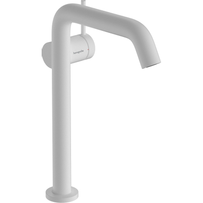Hansgrohe Tecturis s 1 greeps wastafelkraan - 240 Fine - coolstart waskom - met PushOpen plug - mat wit