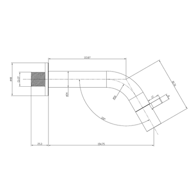 Best Design Class muurtoiletkraan 15.8cm chroom