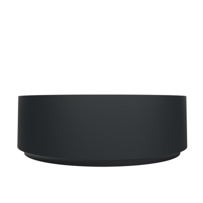 Arcqua Case vasque à poser - 40x40cm - Ronde - Marbre de synthèse Anthracite Mat