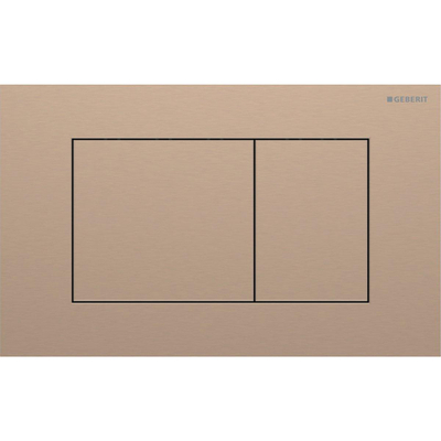 Plaque de commande Geberit Sigma40 - chasse d'eau à 2 boutons - carré - inox - doré brossé