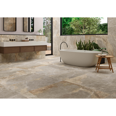 STN Ceramica Strato carreau mural et de sol - 59.5x120cm - 10mm - rectifié - gris