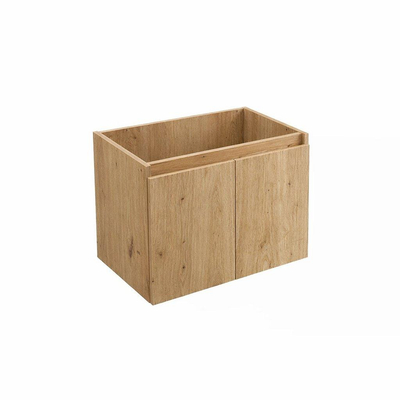 Adema Cadence Meuble sous-lavabo - 60x55x40cm - peu profond - 2 portes - sans poignées - chêne rustique