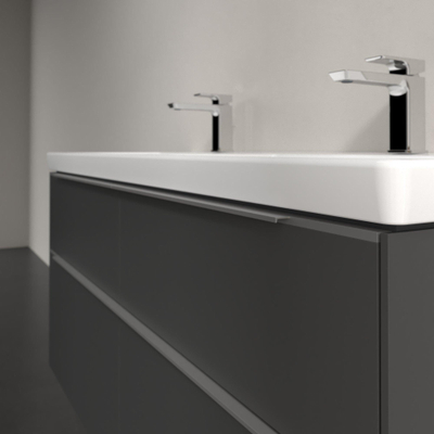 Villeroy & Boch Subway 3.0 wastafelonderkast - 127.2x57.9cm - 4 lades - Graphite (grijs)