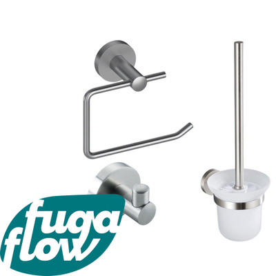 FugaFlow Eccelente Acces Toiletset 3-delig Geborsteld RVS PVD
