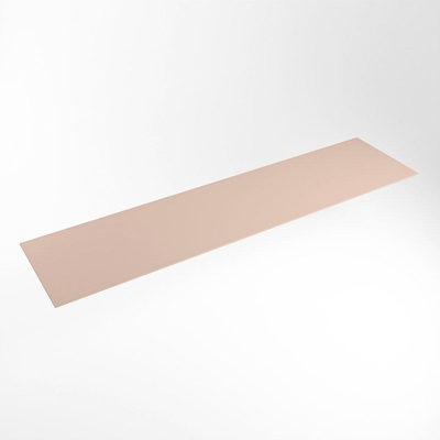 Mondiaz TOP 51 Topblad - 210x51x0.9cm - geschikt voor afdekplaat - Solid surface - Rosee