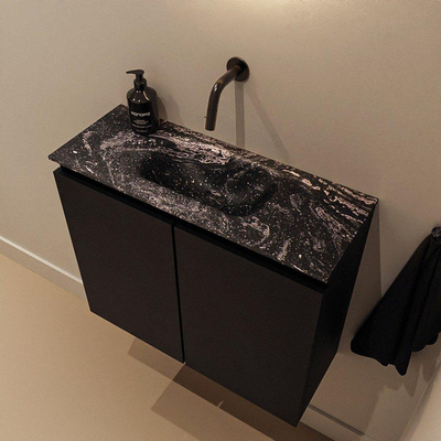 MONDIAZ TURE-DLUX 60cm toiletmeubel Urban. EDEN wastafel Lava positie midden. Zonder kraangat.