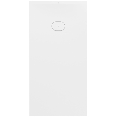 Villeroy & Boch Ecora douchebak - 160x80x4.5cm - afvoer korte zijde - white alpine (wit)