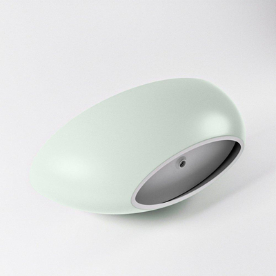 BAIGNOIRE MONDIAZ FLOAT îlot 170x80cm couleur Greey baignoire intérieure talc