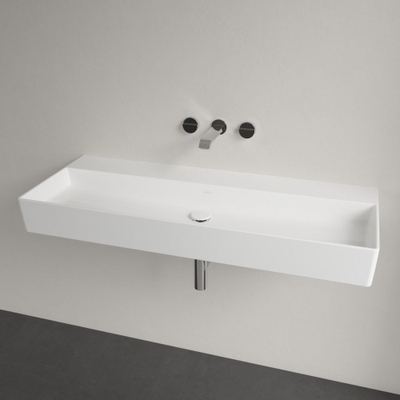 Villeroy & Boch memento 2.0 wastafel - 120x47cm - zonder kraangat - zonder overloop - White Alpine (glans wit)
