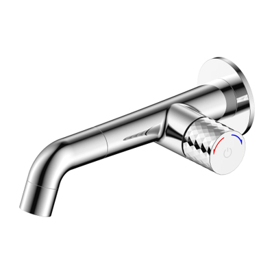 Aloni Flow Mitigeur de lavabo - 22,4x11,2x7cm - bouton-poussoir - encastré - chrome